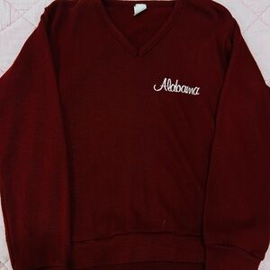 Alabama Maroon V-Neck Sweater